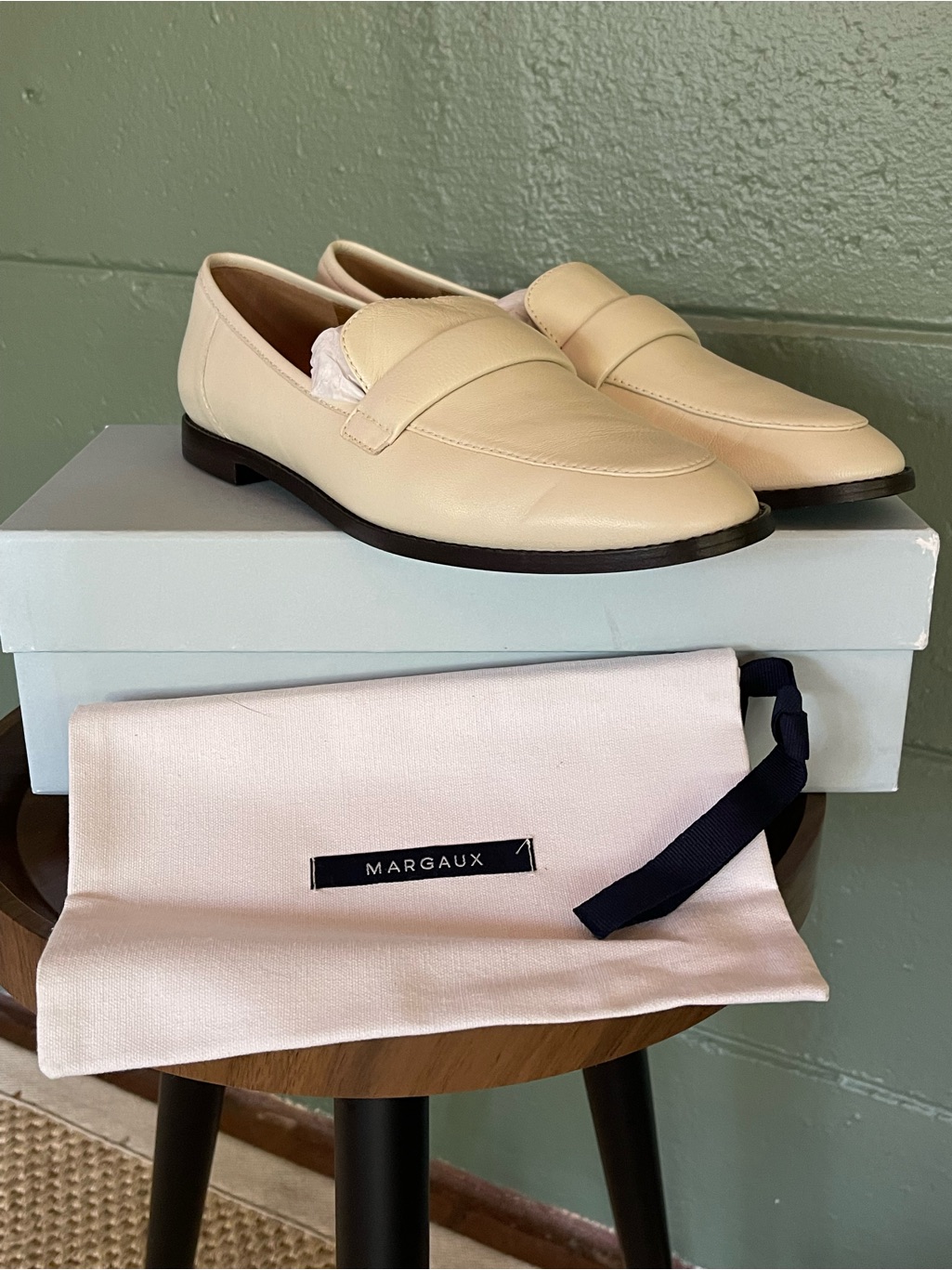 Margaux Andie Cream Leather Loafers — image 7 of 7